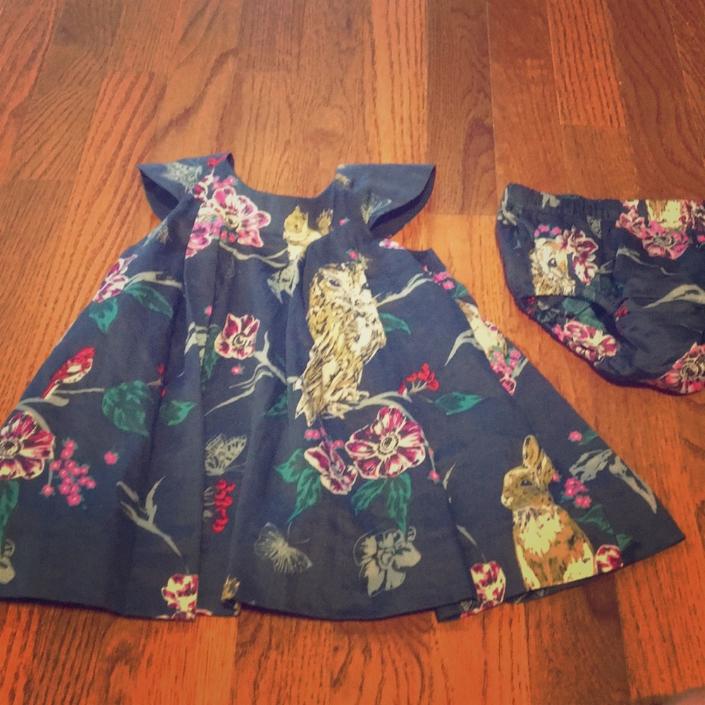 Tea collection dress with bloomers
